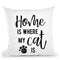 Home Is Where My Cat Is Throw Pillow By Little Pitti