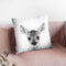 Baby Deer2 Bw Throw Pillow By Little Pitti