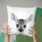 Baby Deer2 Bw Throw Pillow By Little Pitti