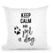 Keep Calm And Pet A Dog Throw Pillow By Little Pitti