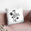 Life Is Better With A Cat Throw Pillow By Little Pitti