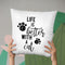 Life Is Better With A Cat Throw Pillow By Little Pitti