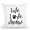 Live Love Meow Throw Pillow By Little Pitti