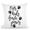Our Kids Have Paws Throw Pillow By Little Pitti
