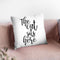The Cat Sits Here Throw Pillow By Little Pitti