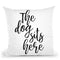 The Dog Sits Here Throw Pillow By Little Pitti