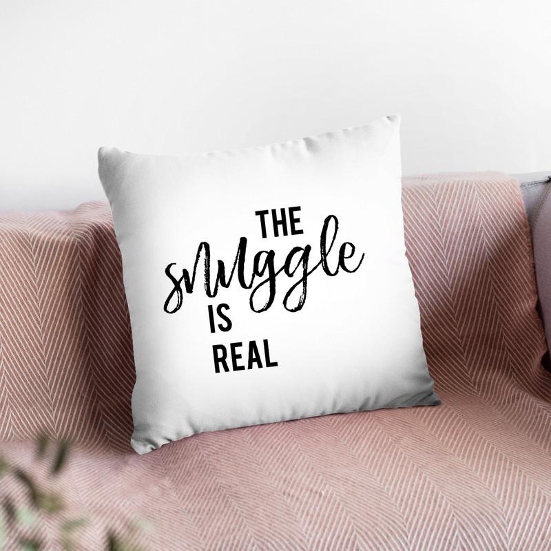The Snuggle Is Real Throw Pillow By Little Pitti