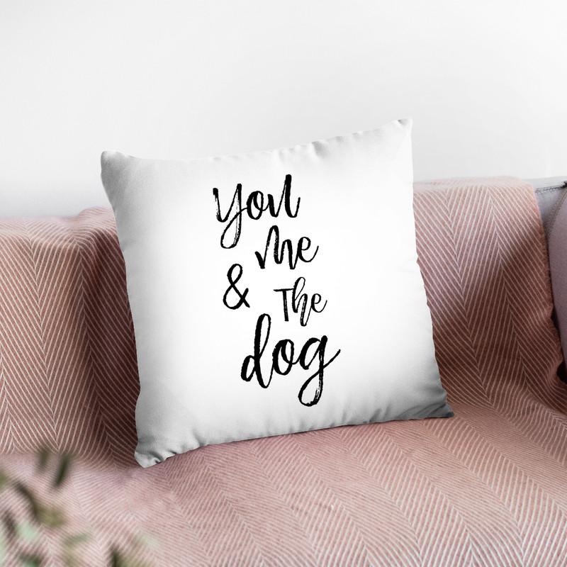 You Me And The Dog Throw Pillow By Little Pitti