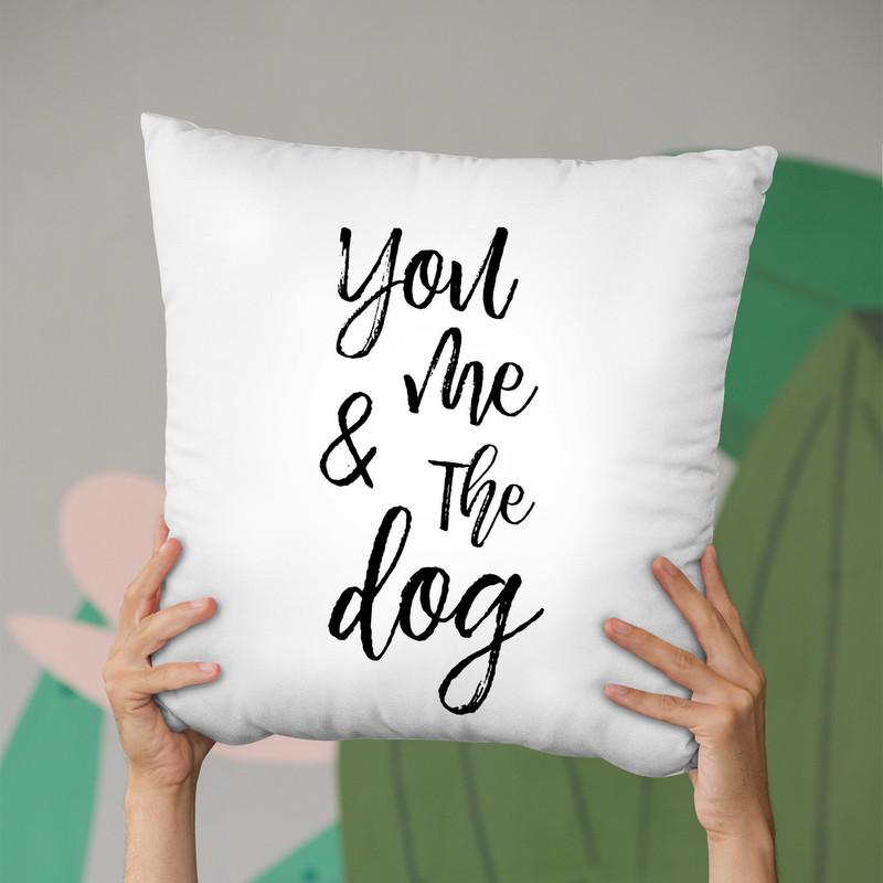 You Me And The Dog Throw Pillow By Little Pitti
