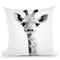 Baby Giraffe Bw Throw Pillow By Little Pitti