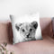 Baby Lion Bw Throw Pillow By Little Pitti