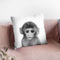 Baby Monkey Bw Throw Pillow By Little Pitti