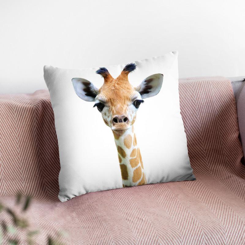 Baby Giraffe Throw Pillow By Little Pitti