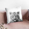 Baby Tiger Bw Throw Pillow By Little Pitti