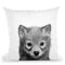 Baby Wolf Bw Throw Pillow By Little Pitti