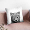 Baby Wolf Bw Throw Pillow By Little Pitti
