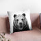 Bear Bw Throw Pillow By Little Pitti