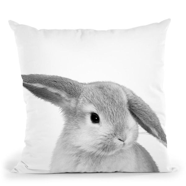 Bunny Bw Throw Pillow By Little Pitti