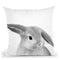 Bunny Bw Throw Pillow By Little Pitti