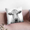 Cow Bw Throw Pillow By Little Pitti
