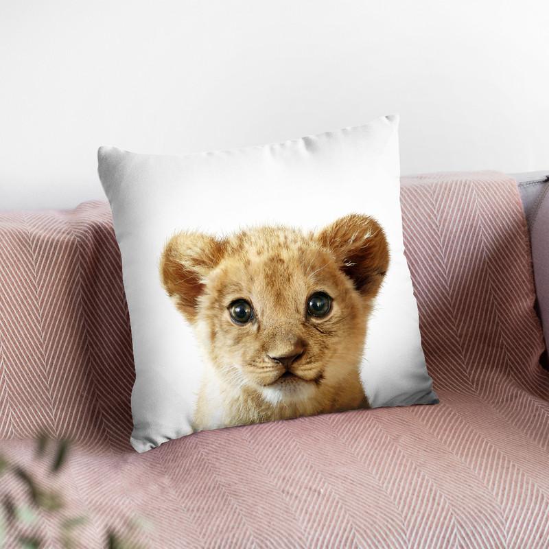 Baby Lion Lp Throw Pillow By Little Pitti