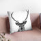 Deer Bw Throw Pillow By Little Pitti