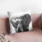 Elephant Bw Throw Pillow By Little Pitti
