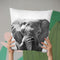 Elephant Bw Throw Pillow By Little Pitti
