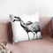 Flamingo1 Bw Throw Pillow By Little Pitti