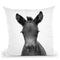 Foal Bw Throw Pillow By Little Pitti