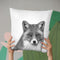 Fox Bw Throw Pillow By Little Pitti