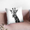 Giraffe Bw Throw Pillow By Little Pitti