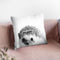 Hedgehog Bw Throw Pillow By Little Pitti