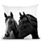 Horse1 Bw Throw Pillow By Little Pitti