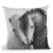 Horse2 Bw Throw Pillow By Little Pitti