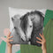 Horse2 Bw Throw Pillow By Little Pitti