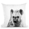 Hyena Bw Throw Pillow By Little Pitti
