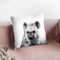 Hyena Bw Throw Pillow By Little Pitti