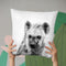 Hyena Bw Throw Pillow By Little Pitti