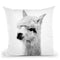 Lama Bw Throw Pillow By Little Pitti