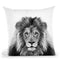 Lion Bw Throw Pillow By Little Pitti