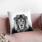 Lion Bw Throw Pillow By Little Pitti