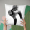Monkey Bw Throw Pillow By Little Pitti