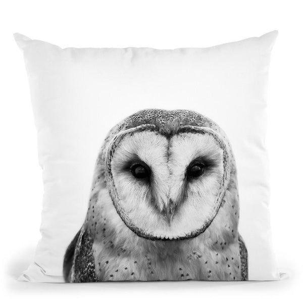 Owl Bw Throw Pillow By Little Pitti