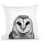 Owl Bw Throw Pillow By Little Pitti