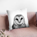 Owl Bw Throw Pillow By Little Pitti