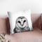 Owl Bw Throw Pillow By Little Pitti