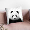 Panda Bw Throw Pillow By Little Pitti