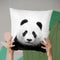 Panda Bw Throw Pillow By Little Pitti