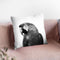 Parrot1 Bw Throw Pillow By Little Pitti